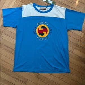 Gucci Blue Graphic T-Shirt